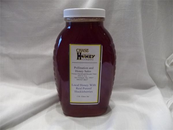 2lb Jar Raw Local Huckleberry Honey