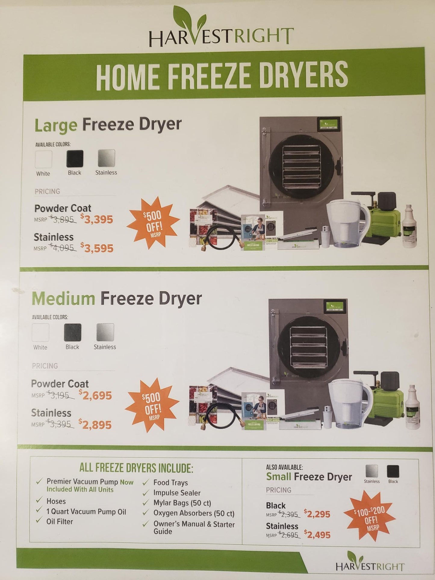 Harvest Right Home Freeze Dryers - Small